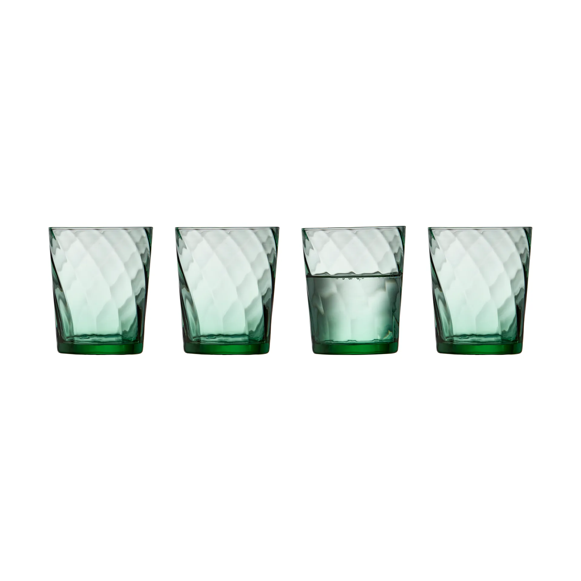 4 Vasos de agua Vienna 30 cl, Green Lyngby Glas