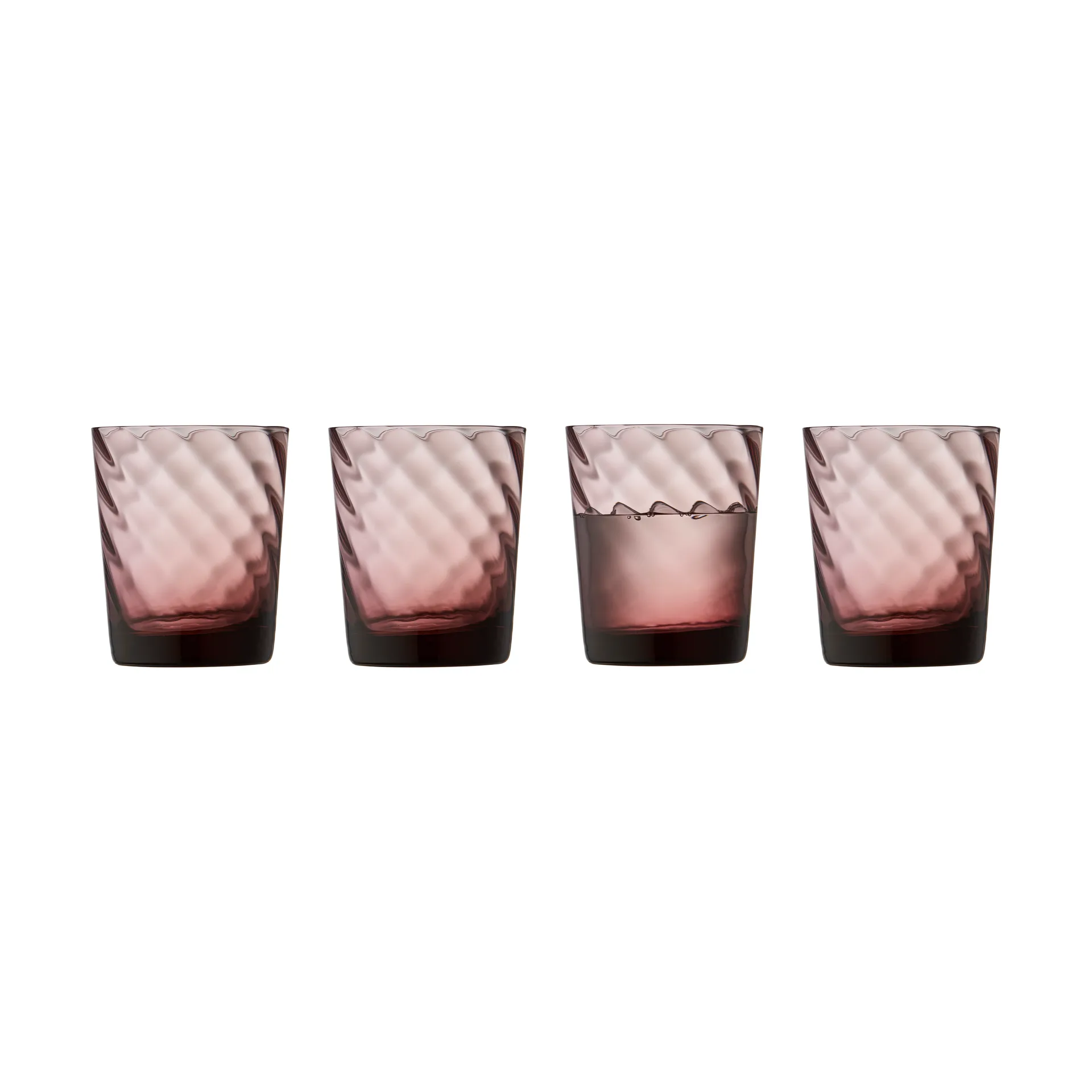 4 Vasos de agua Vienna 30 cl, Pink Lyngby Glas