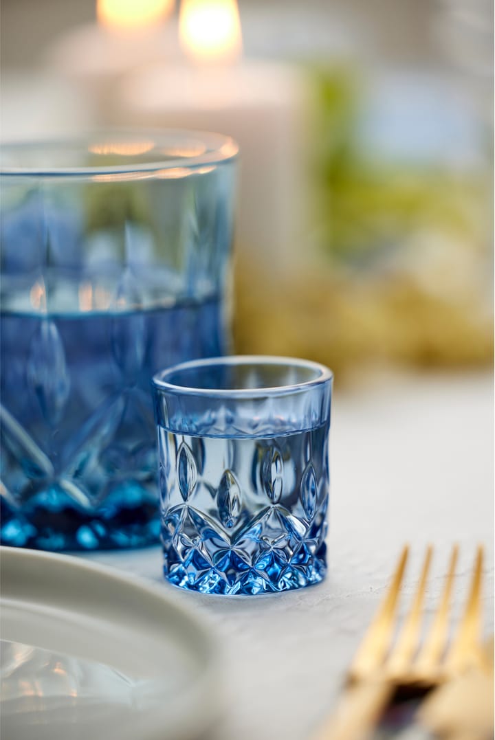 4 Vasos de chupito Sorrento 4 cl - Azul - Lyngby Glas