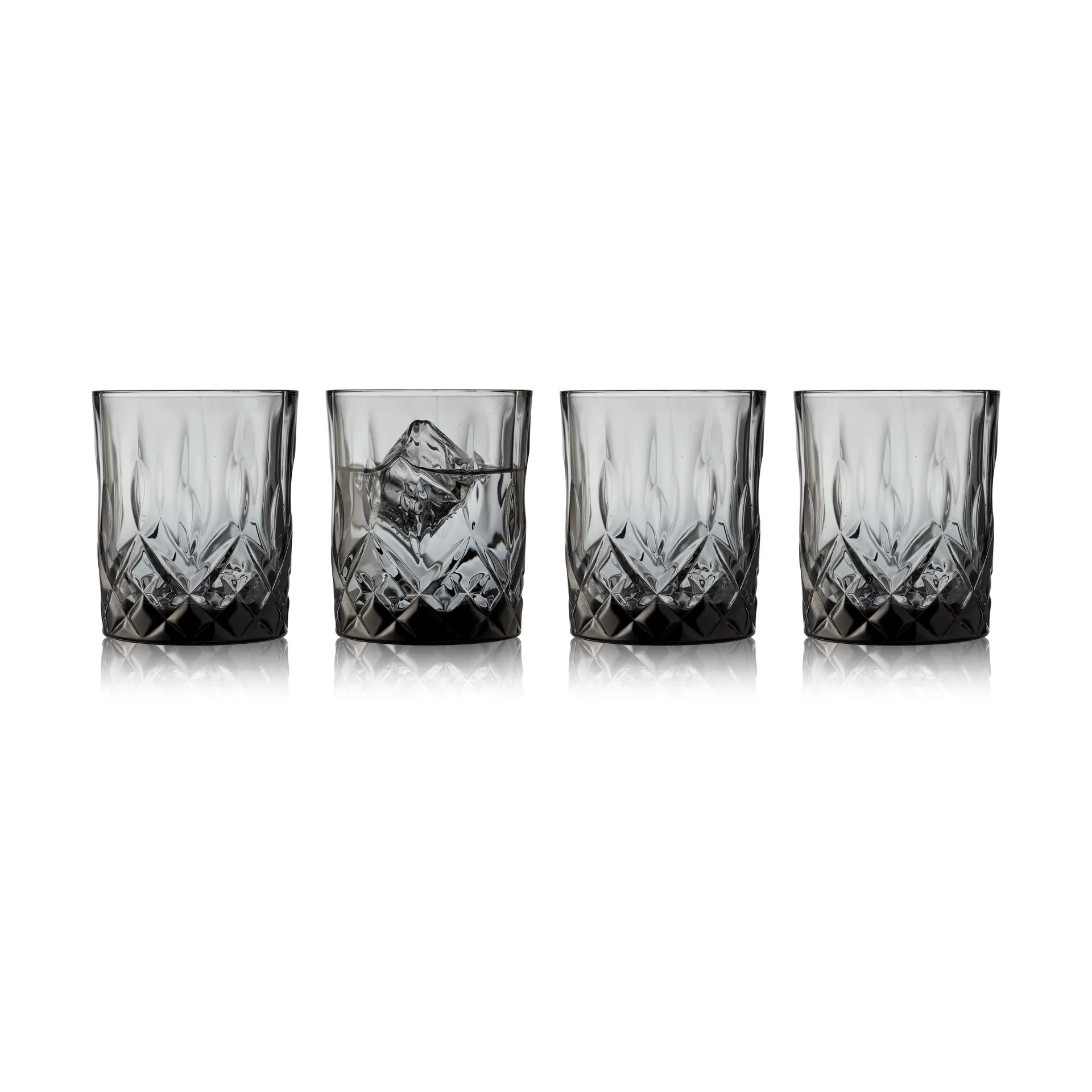 4 Vasos de whisky Sorrento 32 cl, Smoke Lyngby Glas