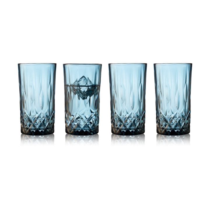 4 Vasos Sorrento highball 38 cl 4-pack, Blue Lyngby Glas