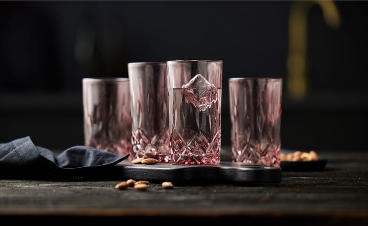 4 Vasos Sorrento highball 38 cl 4-pack - Pink - Lyngby Glas