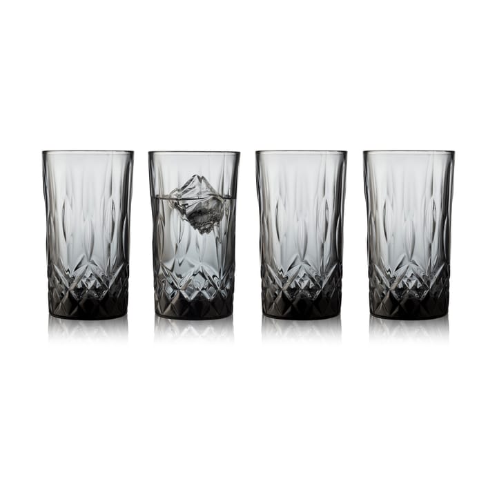 4 Vasos Sorrento highball 38 cl 4-pack - Smoke - Lyngby Glas