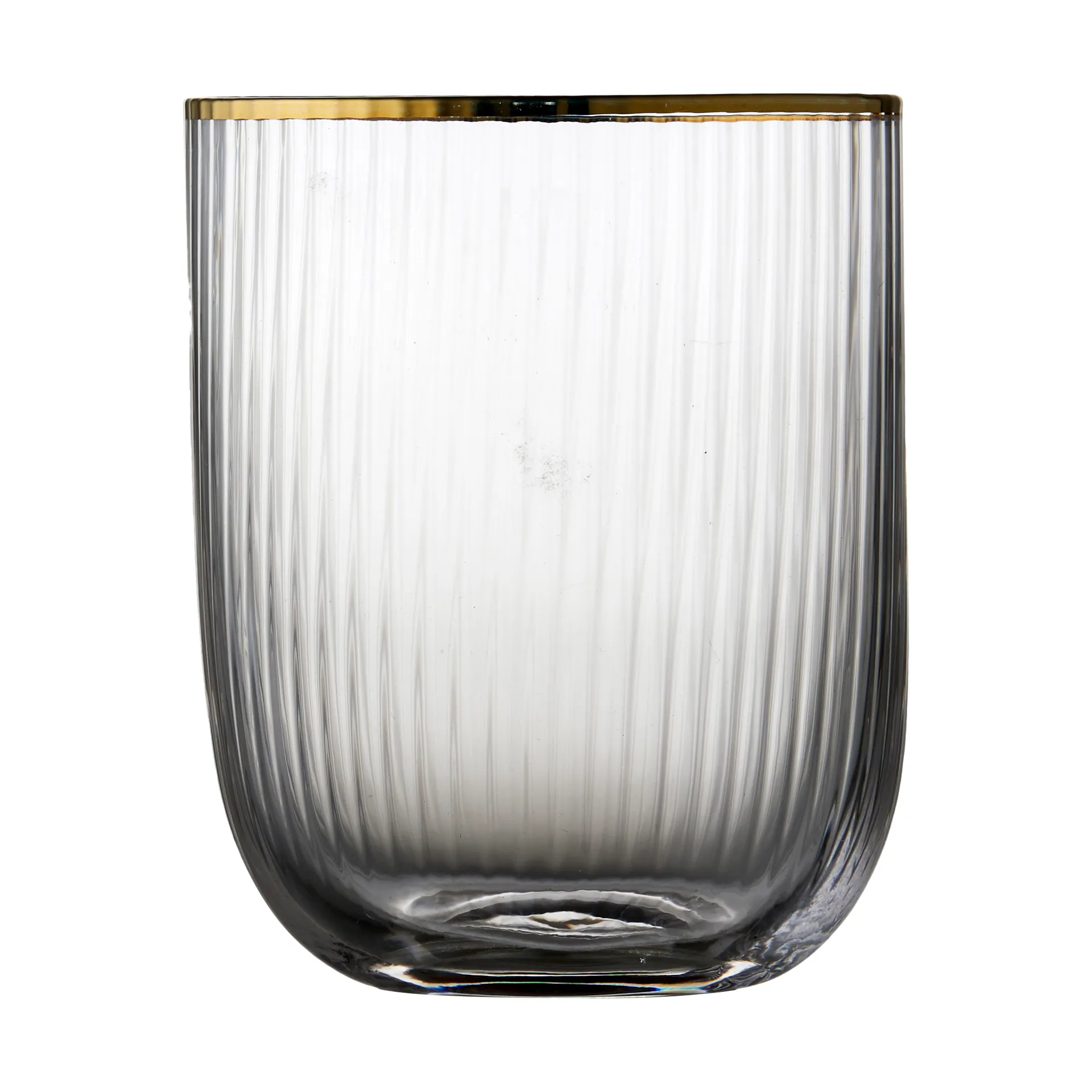 4 Vasos tumbler Palermo Gold 35 cl, Transparente-oro Lyngby Glas