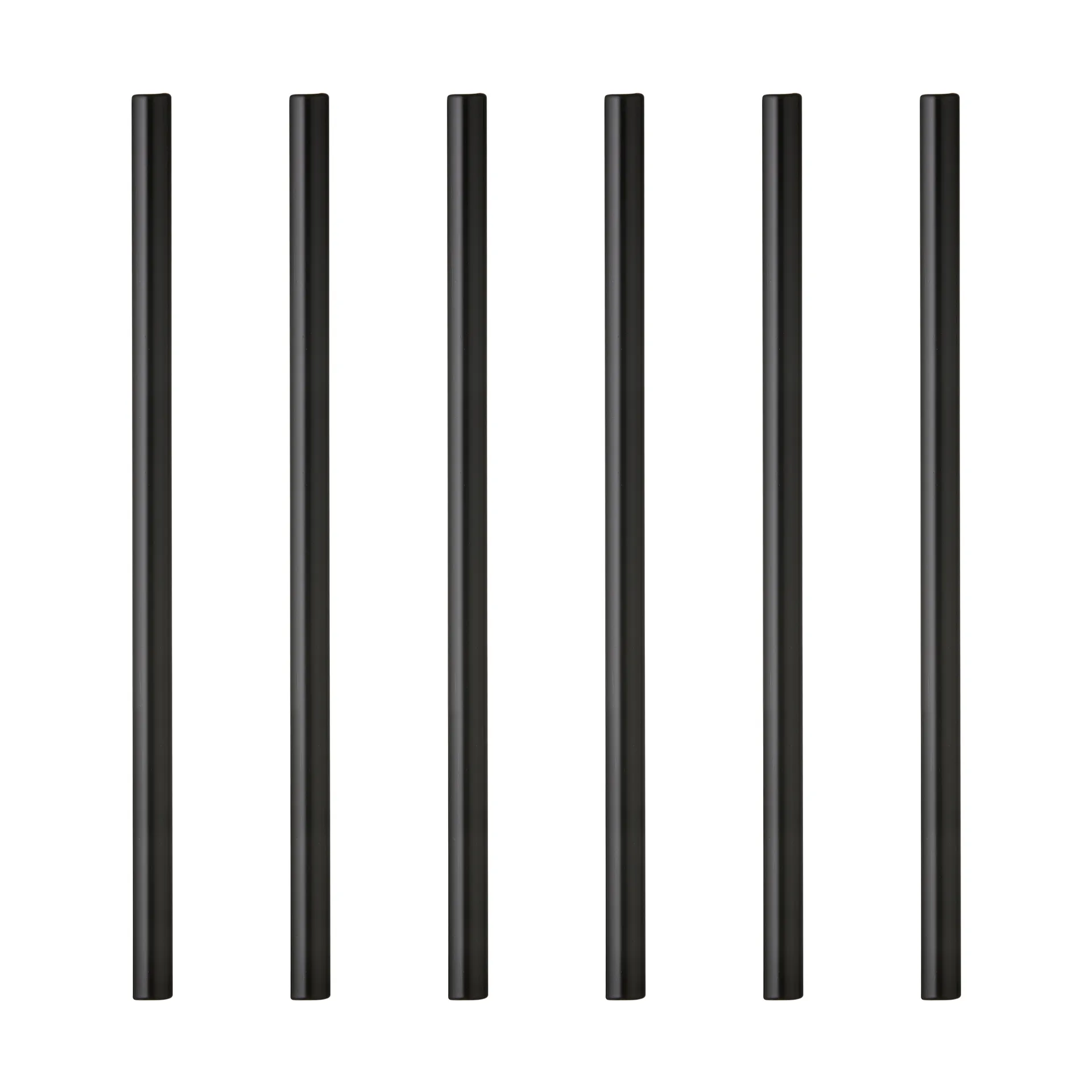 6 Pajitas Lyngby Glas 14,5 cm, Negro Lyngby Glas