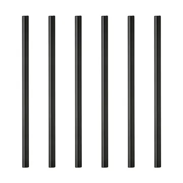 6 Pajitas Lyngby Glas 14,5 cm - Negro - Lyngby Glas