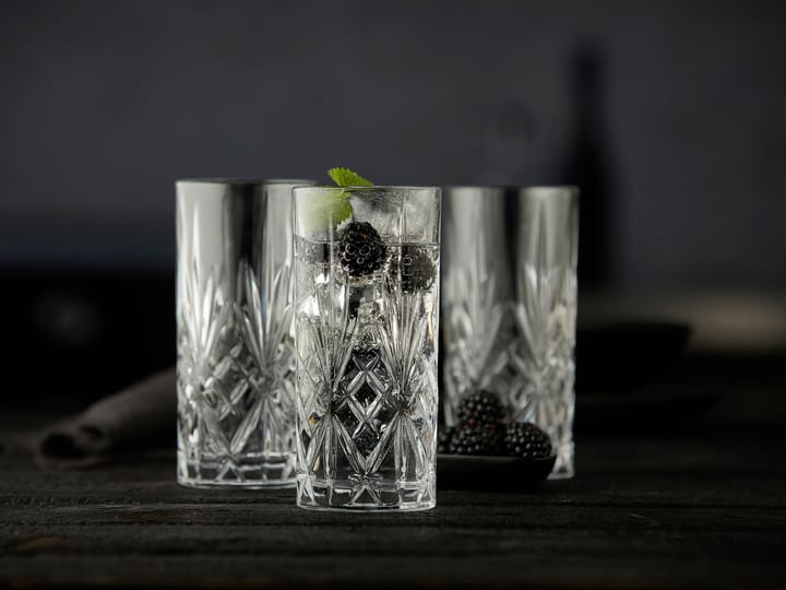 6 Vasos alargados Melodia 36 cl, Cristal Lyngby Glas