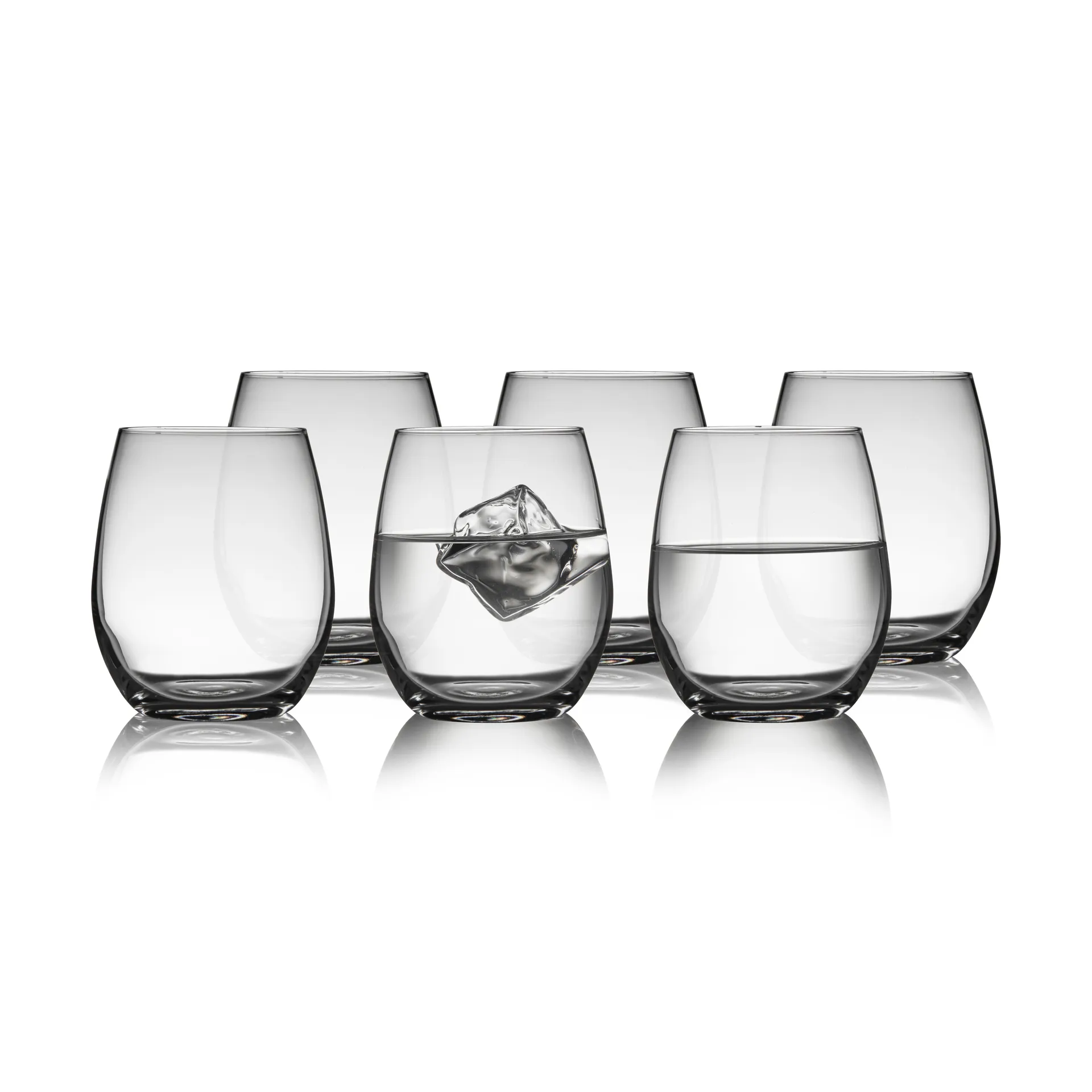 6 Vasos de agua Juvel 39 cl, Transparente Lyngby Glas