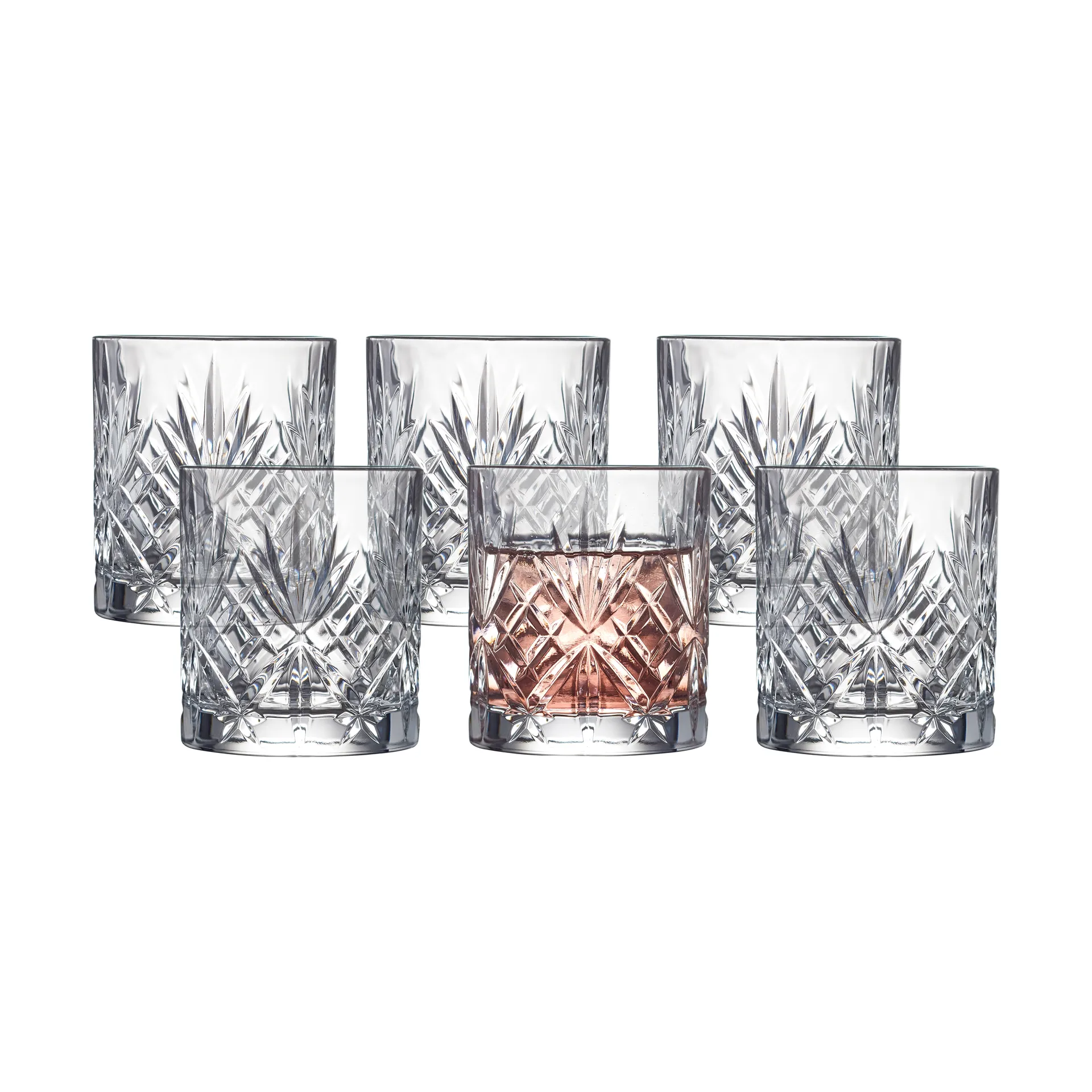 6 Vasos de agua Melodia 23 cl, Cristal Lyngby Glas