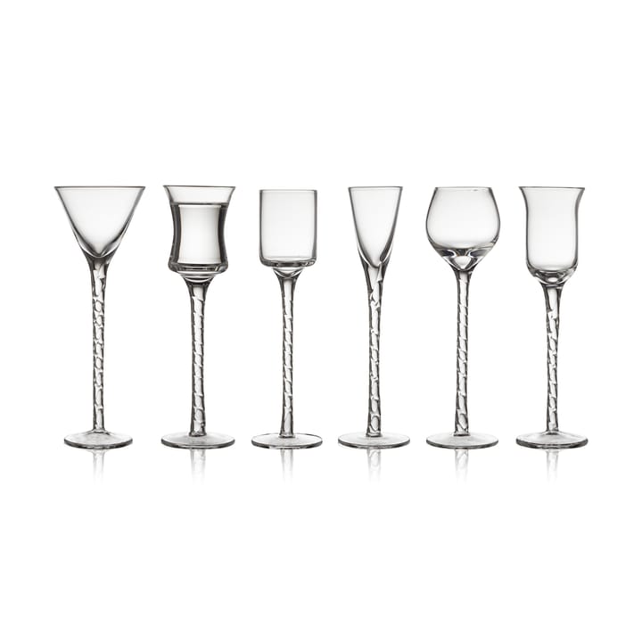 6 Vasos de chupito Rom 2,5-5 cl - Transparente - Lyngby Glas