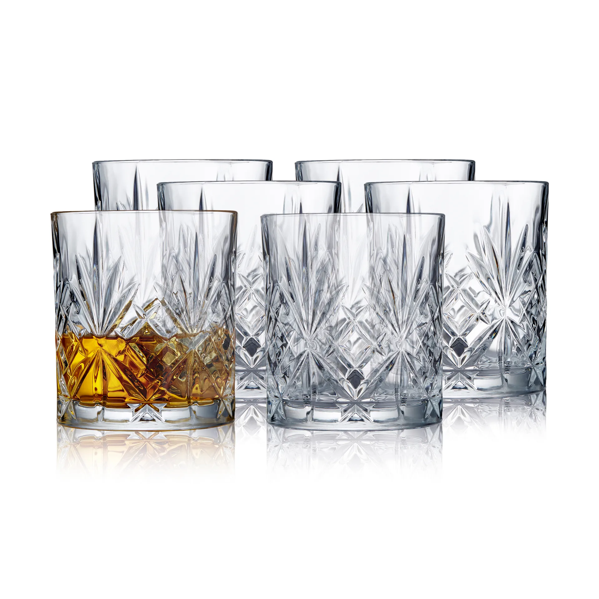 6 Vasos de whisky Melodia 31 cl, Cristal Lyngby Glas