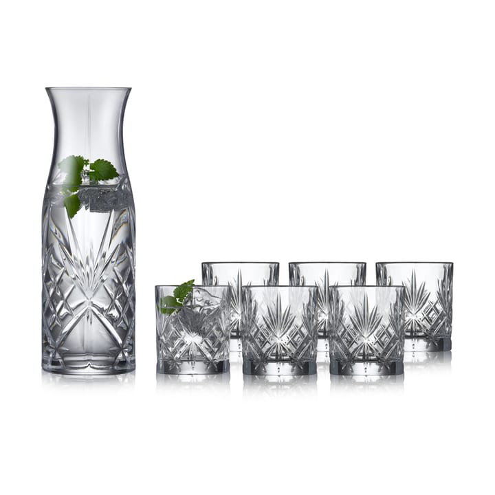 Jarra y vasos de agua Melodia 7 piezas - Cristal - Lyngby Glas