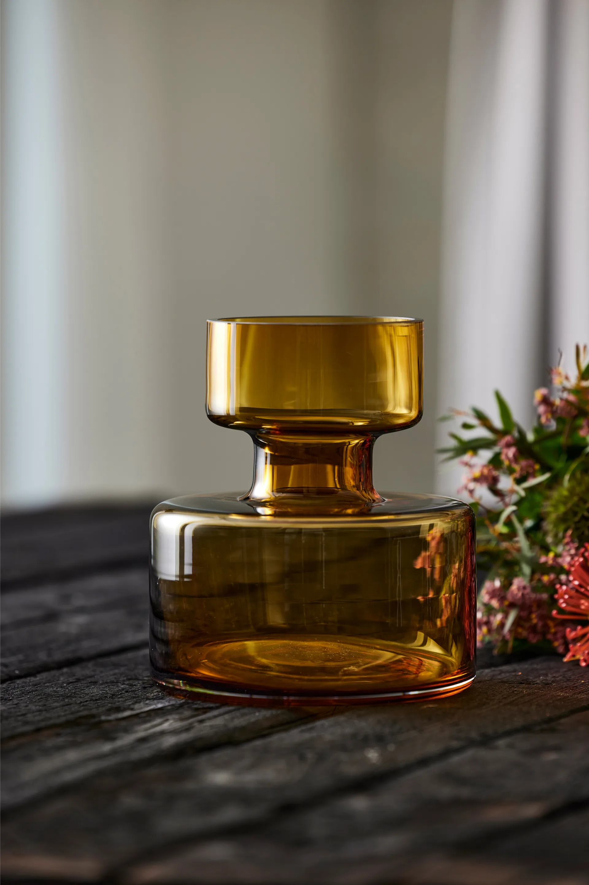 Jarrón Tubular vidrio 20 cm, Amber Lyngby Glas