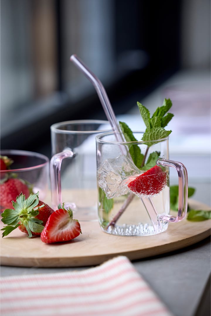Pajitas Lyngby Glas 21,5 cm, 4-pack, Pink Lyngby Glas