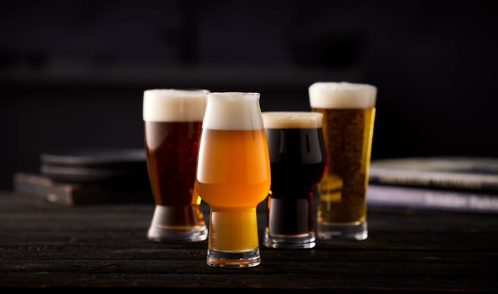 Set de 4 copas de cerveza Lyngby Glas, Cristal Lyngby Glas