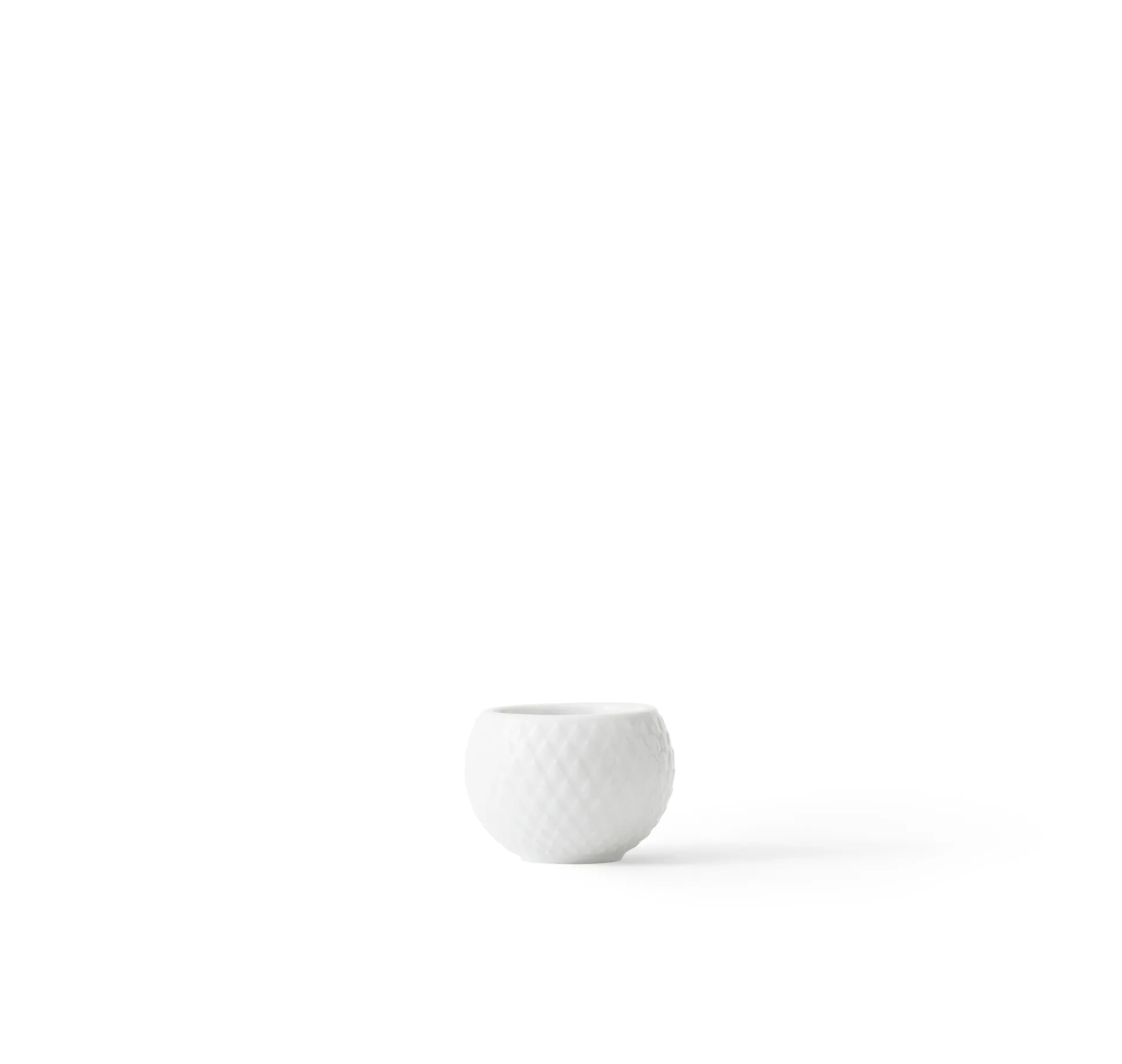 2 Portavelas Rhombe Ø6,5 cm, Blanco Lyngby Porcelæn