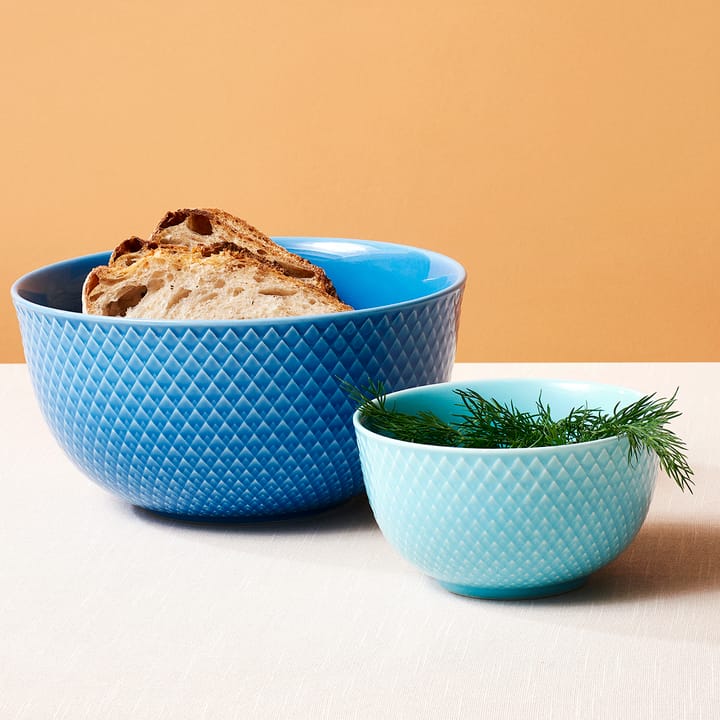 Bol para servir Rhombe Ø17,5 cm, azul Lyngby Porcelæn