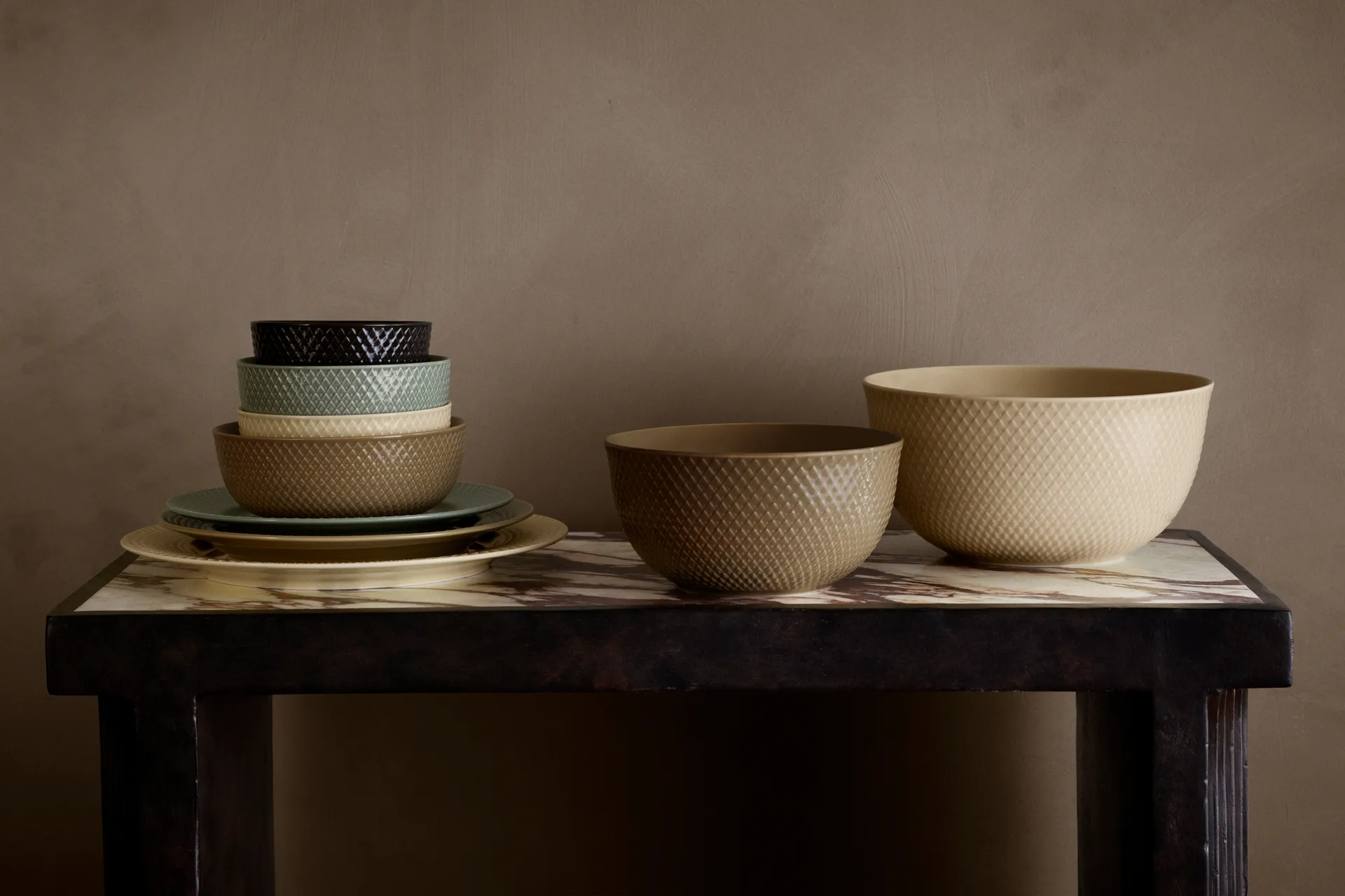 Bol para servir Rhombe Ø17,5 cm, Clay Lyngby Porcelæn