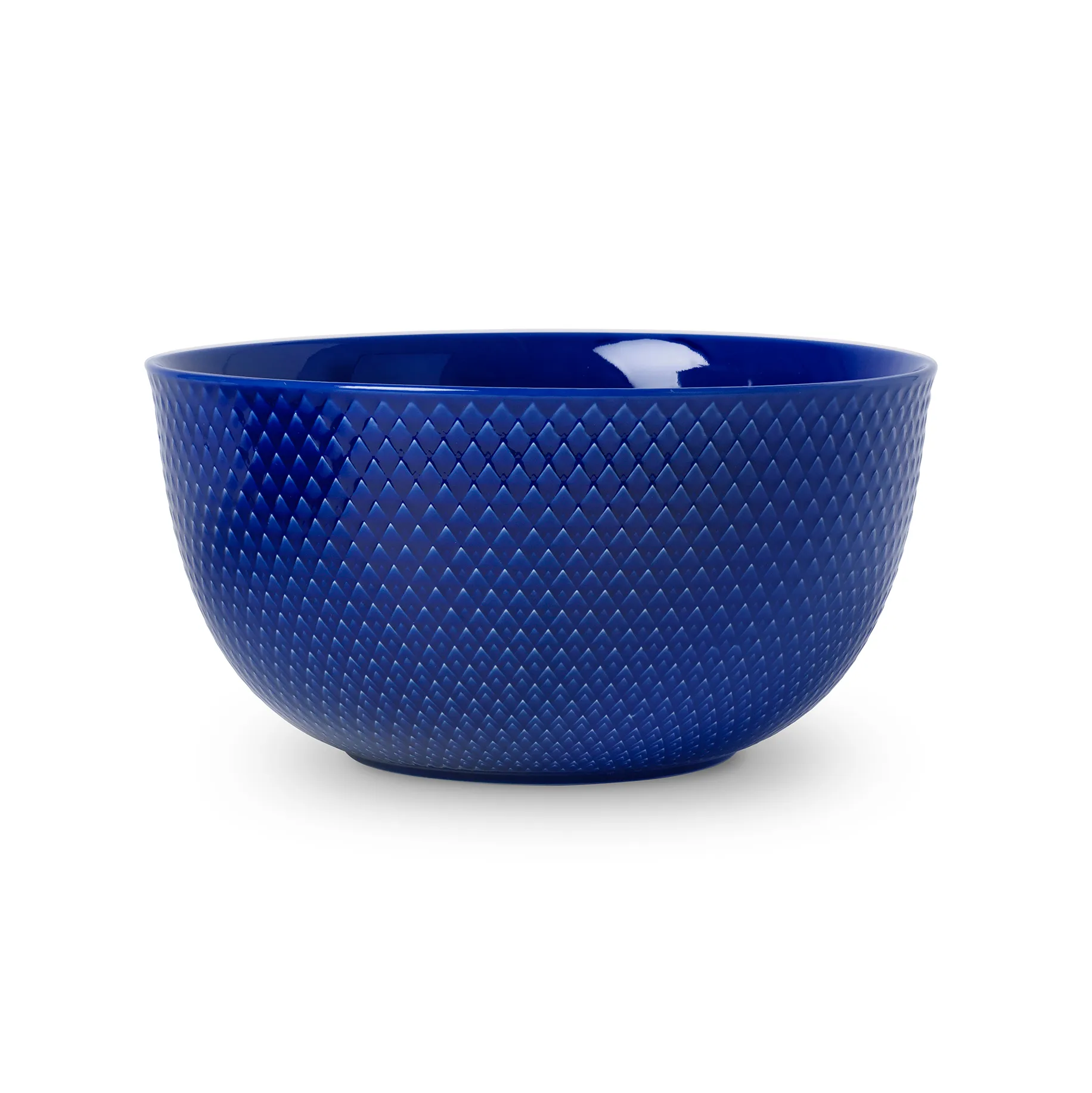Bol para servir Rhombe Ø22 cm, azul oscuro Lyngby Porcelæn