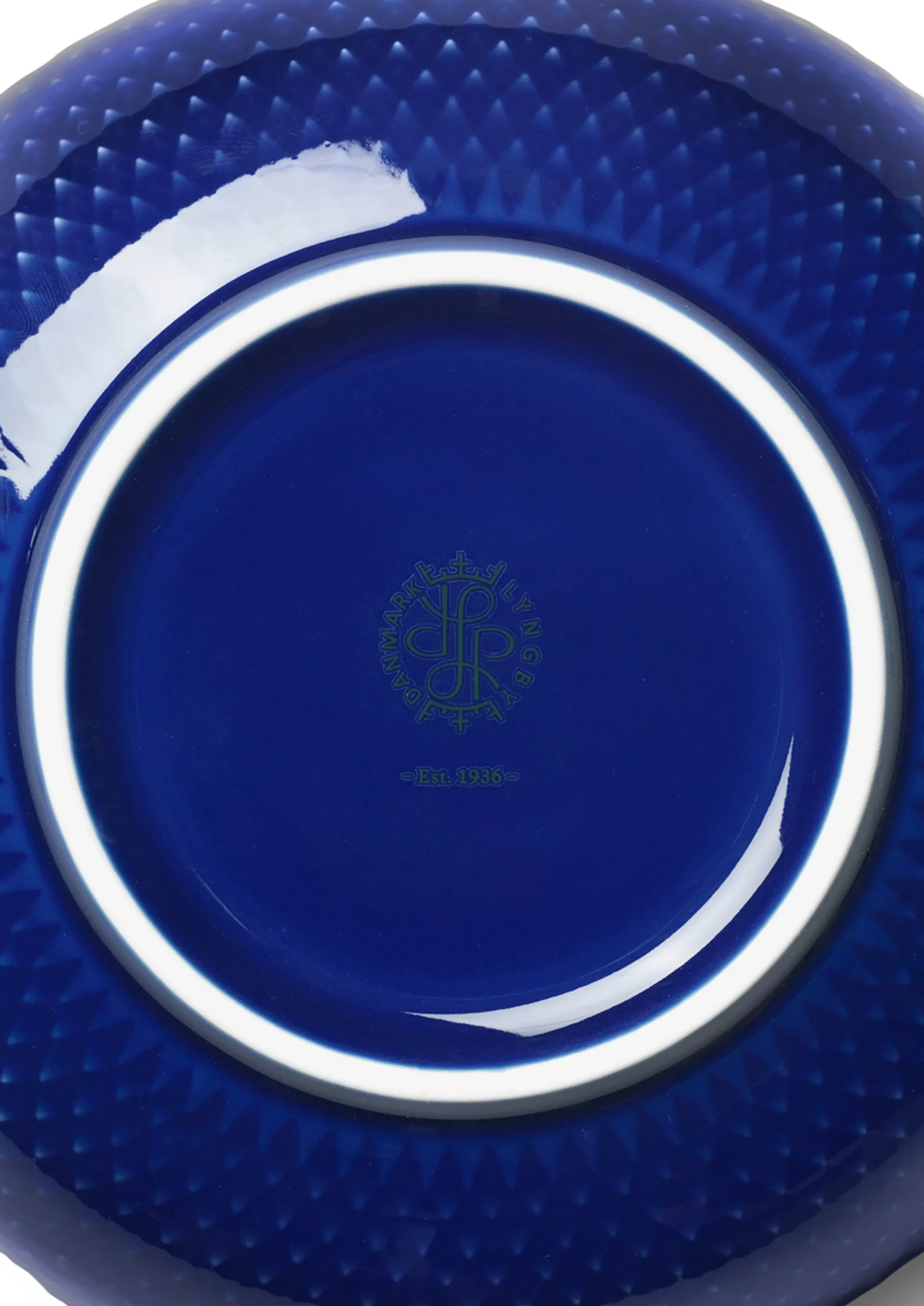 Bol Rhombe Ø15,5 cm, Azul oscuro Lyngby Porcelæn