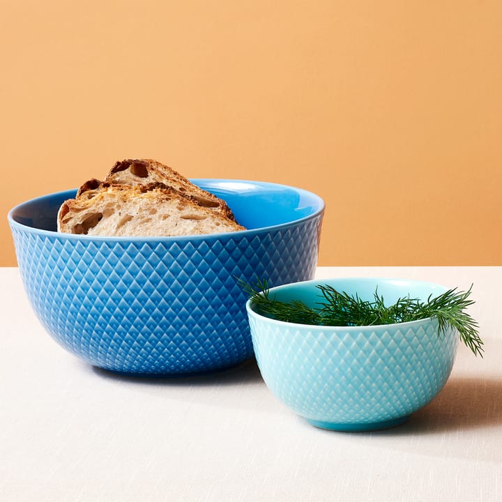Bol Rhombe 32 cl, turquesa Lyngby Porcelæn