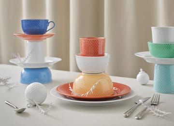 Bola de navidad Rhombe Ø7 cm - blanco - Lyngby Porcelæn