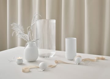Bola de navidad Rhombe Ø7 cm - blanco - Lyngby Porcelæn
