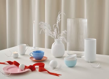 Bola de navidad Rhombe Ø7 cm - blanco - Lyngby Porcelæn