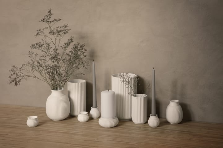 Candelabro para vela gruesa Curve Ø11 cm, blanco Lyngby Porcelæn