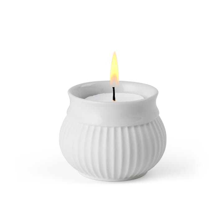 Candelabro para vela gruesa Curve Ø11 cm, blanco Lyngby Porcelæn