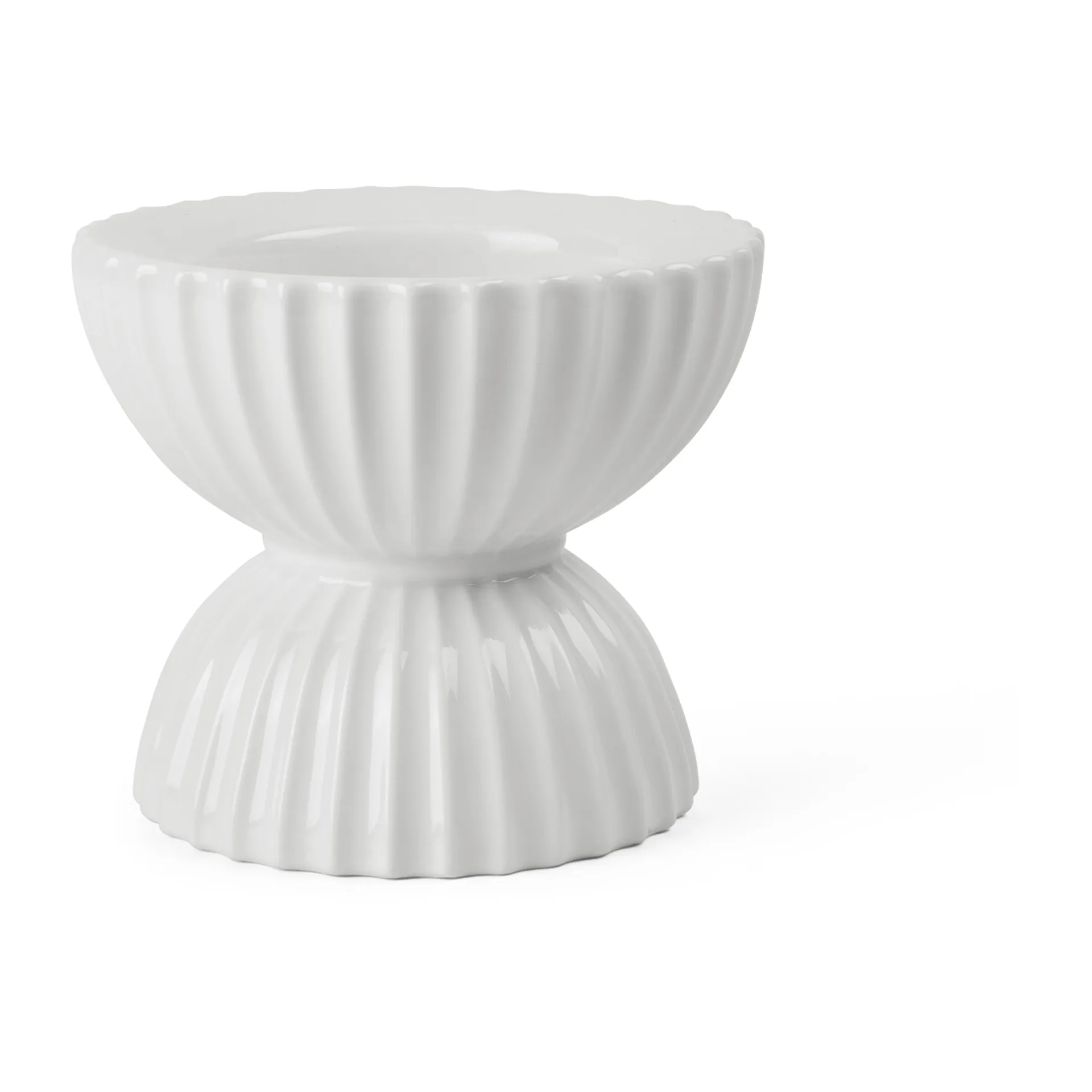 Candelabro para vela gruesa Lyngby Tura Ø11,5 cm, blanco Lyngby Porcelæn