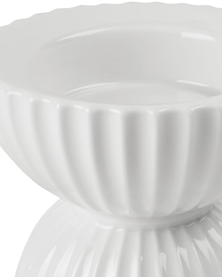 Candelabro para vela gruesa Lyngby Tura Ø11,5 cm, blanco Lyngby Porcelæn