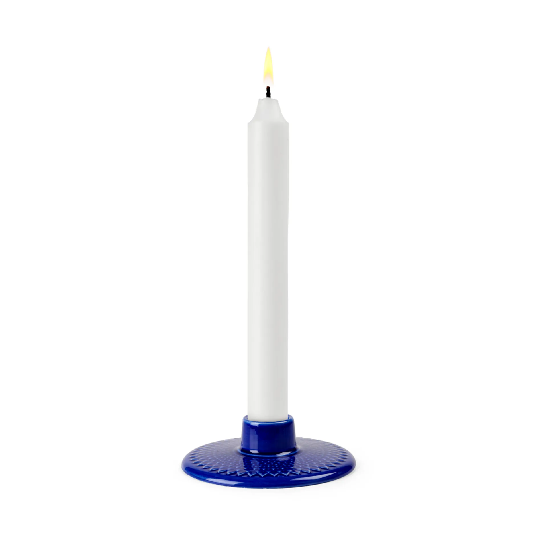 Candelabro Rhombe 3 cm, Azul oscuro Lyngby Porcelæn