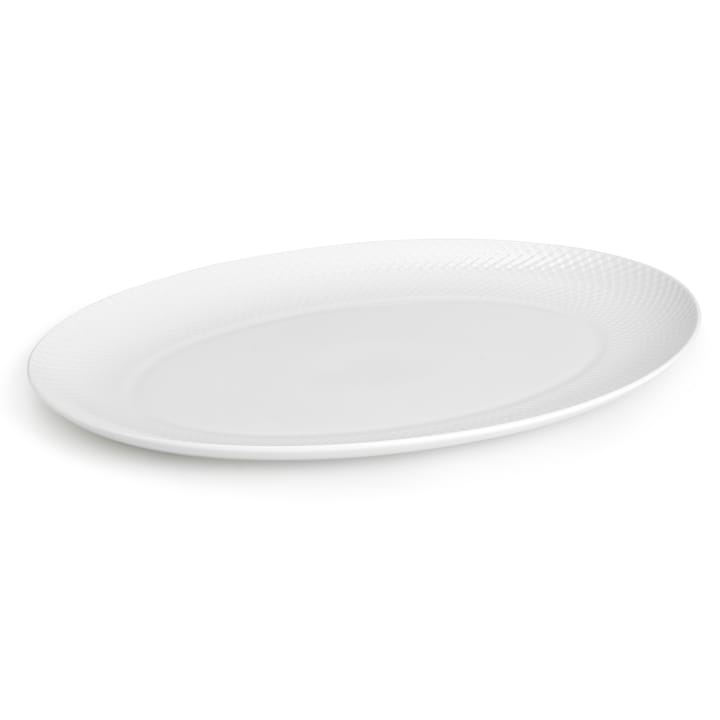 Fuente de servir Rhombe 32x42 cm - blanco - Lyngby Porcelæn