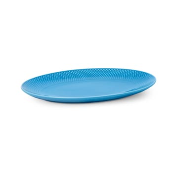 Fuente de servir Rhombe ovalado 21,5x28,5 cm - Azul - Lyngby Porcelæn