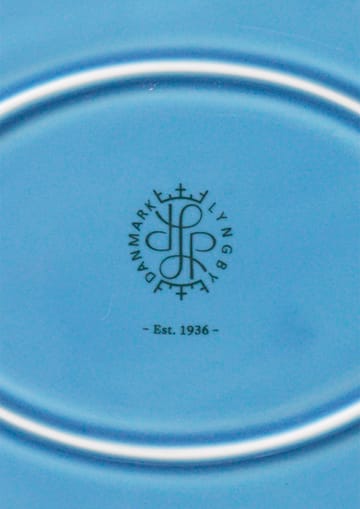 Fuente de servir Rhombe ovalado 21,5x28,5 cm - Azul - Lyngby Porcelæn