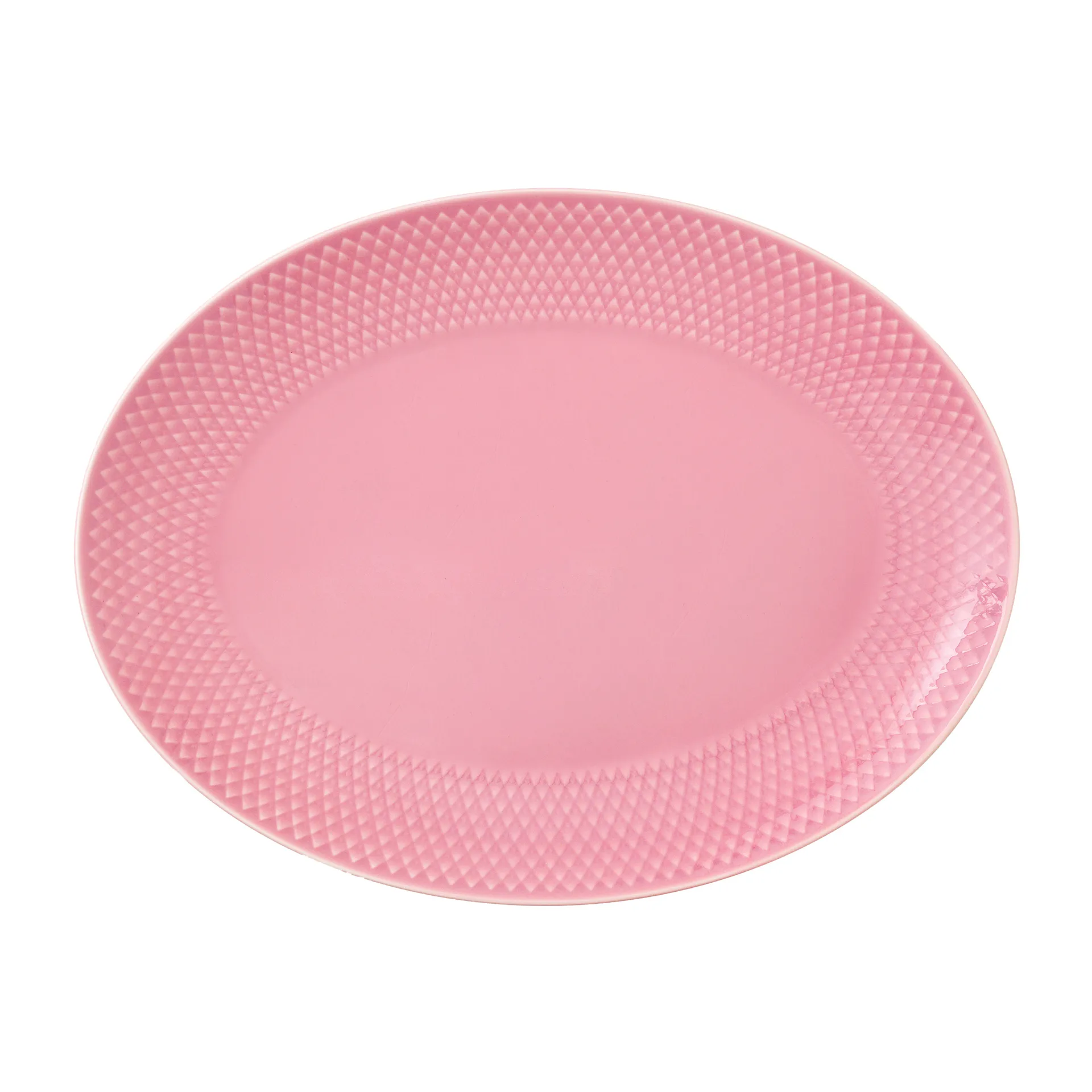 Fuente de servir Rhombe ovalado 21,5x28,5 cm, Rosa Lyngby Porcelæn