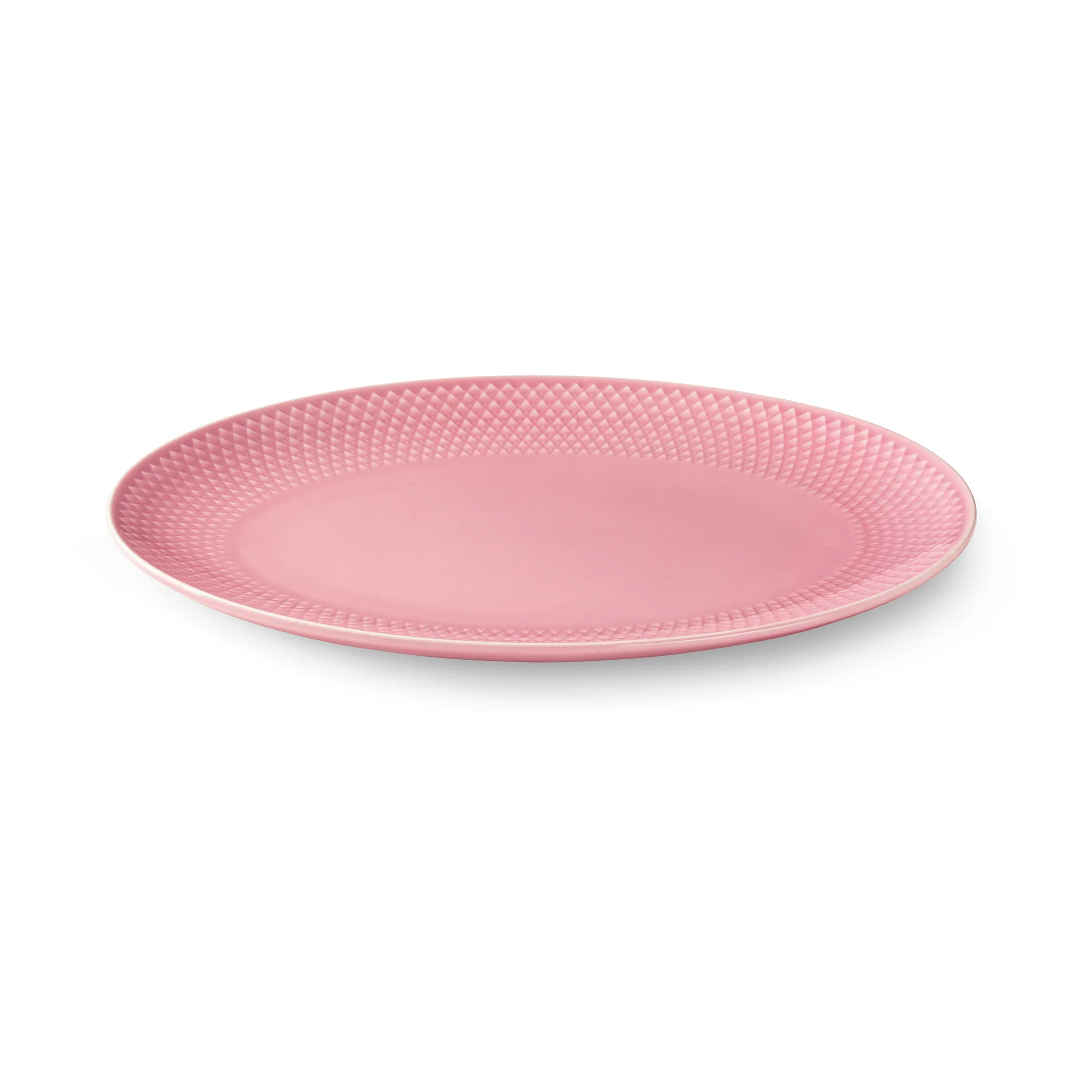 Fuente de servir Rhombe ovalado 21,5x28,5 cm, Rosa Lyngby Porcelæn