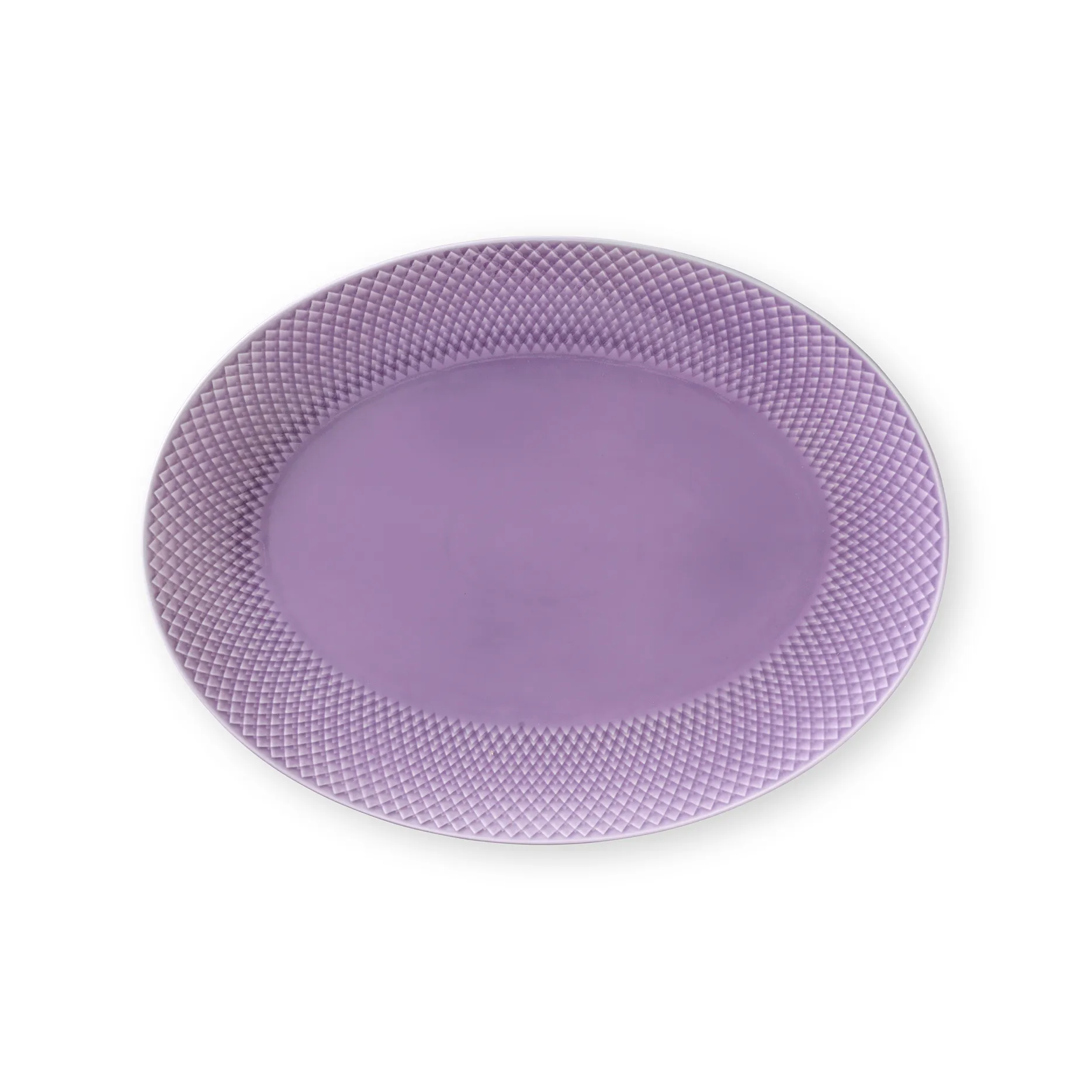 Fuente de servir Rhombe ovalado 35x26,5 cm, morado claro Lyngby Porcelæn