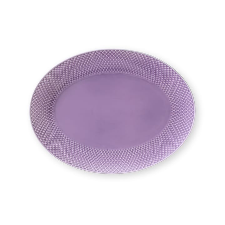 Fuente de servir Rhombe ovalado 35x26,5 cm - morado claro - Lyngby Porcelæn