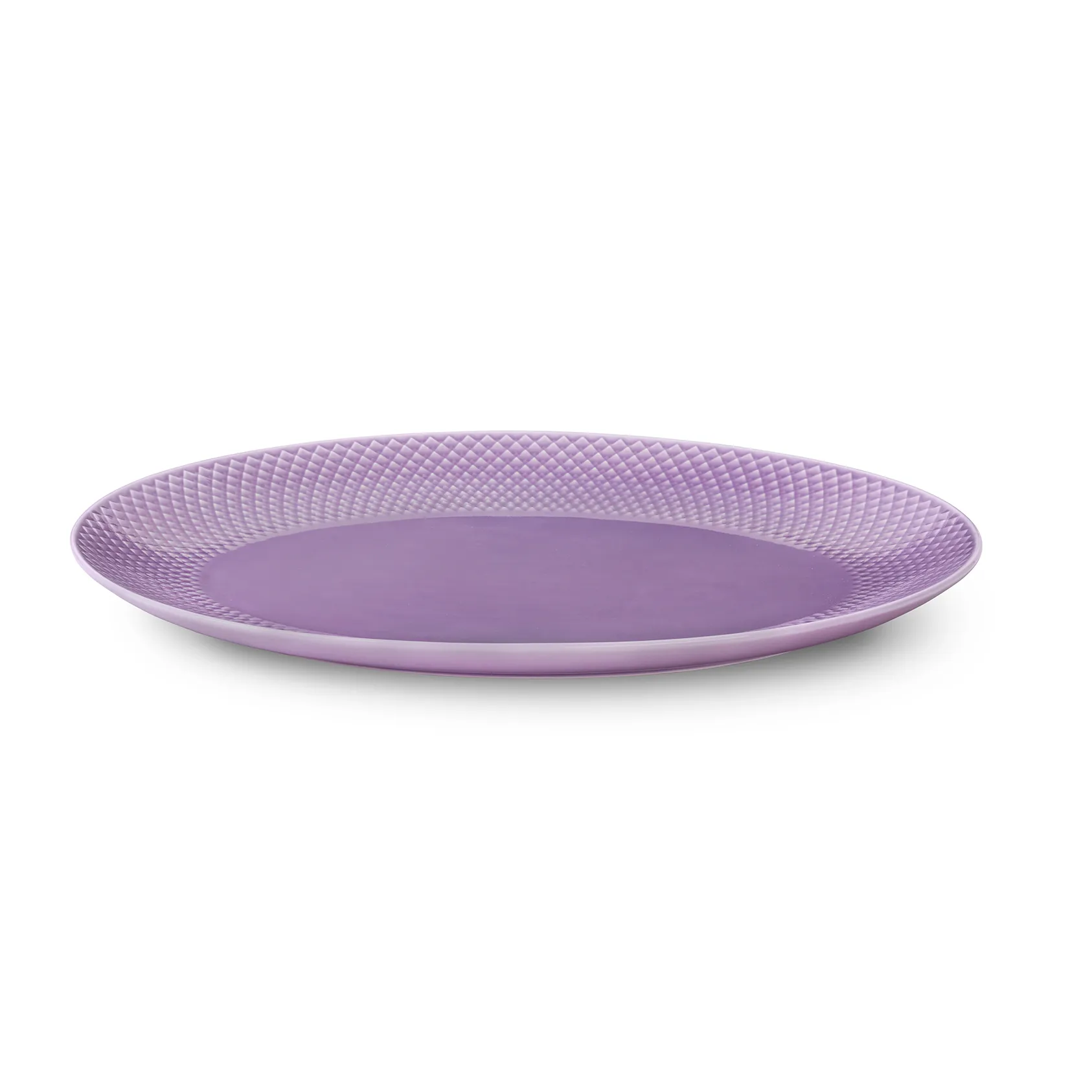 Fuente de servir Rhombe ovalado 35x26,5 cm, morado claro Lyngby Porcelæn