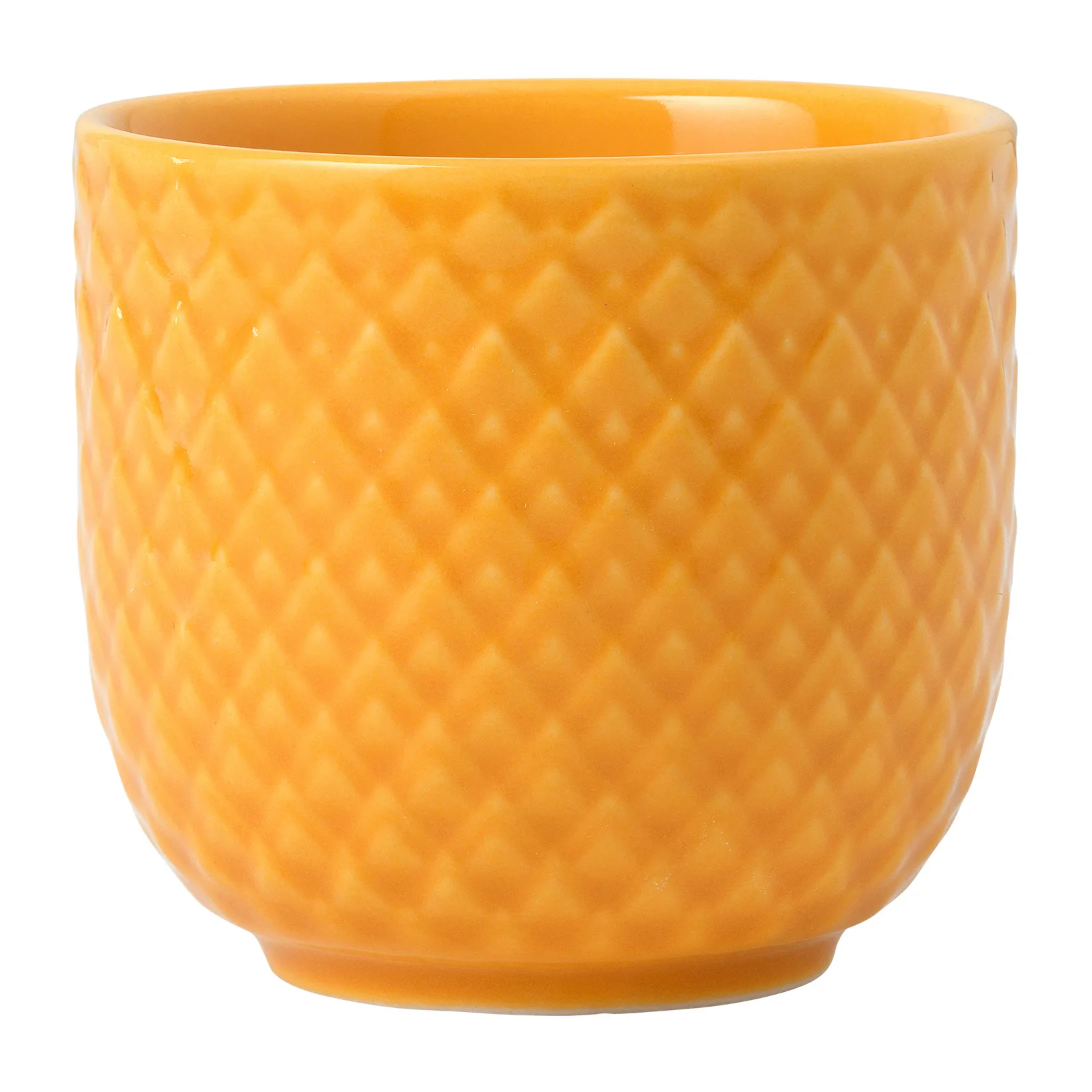 Huevera Rhombe Ø5 cm, amarillo Lyngby Porcelæn