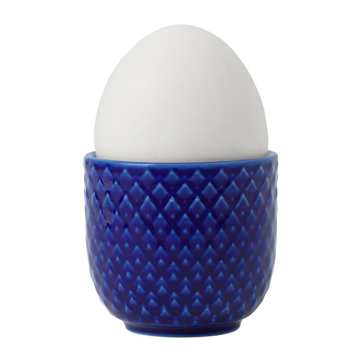 Huevera Rhombe Ø5 cm, azul oscuro Lyngby Porcelæn