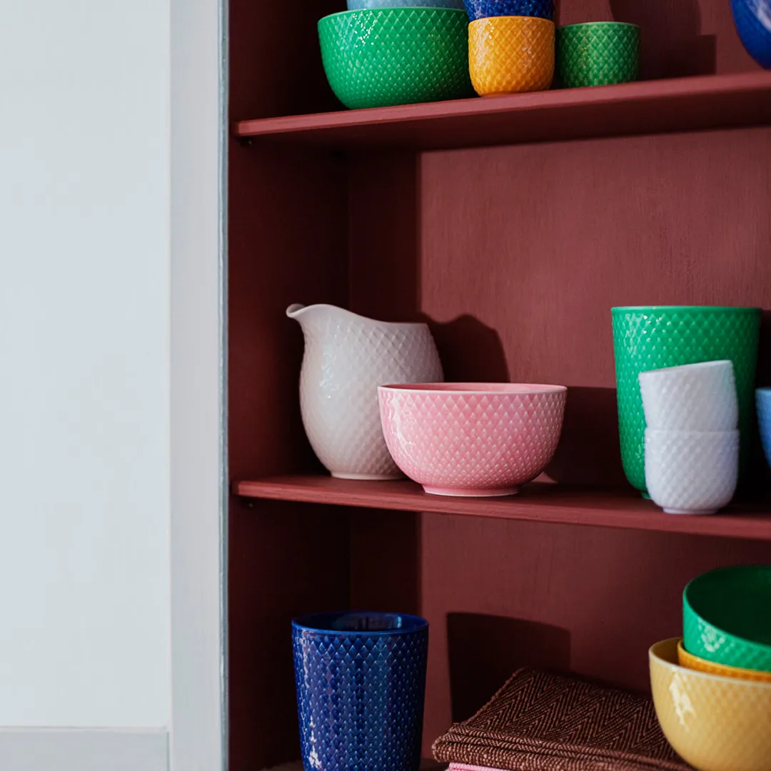 Huevera Rhombe Ø5 cm, verde Lyngby Porcelæn