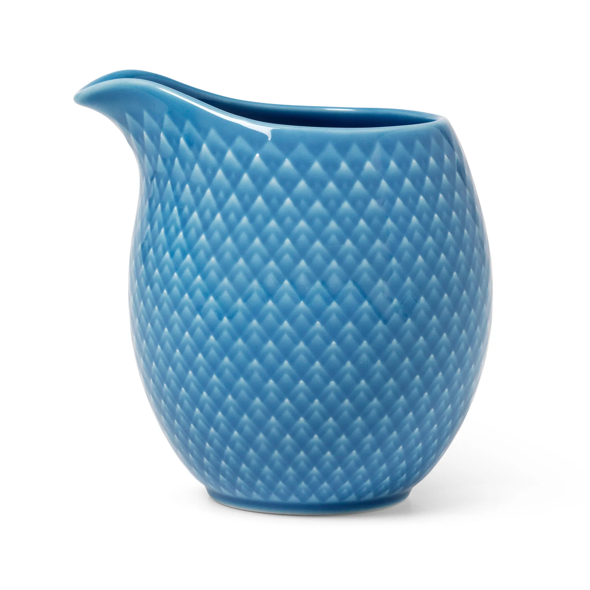 Jarra de leche Rhombe 39 cl, azul Lyngby Porcelæn
