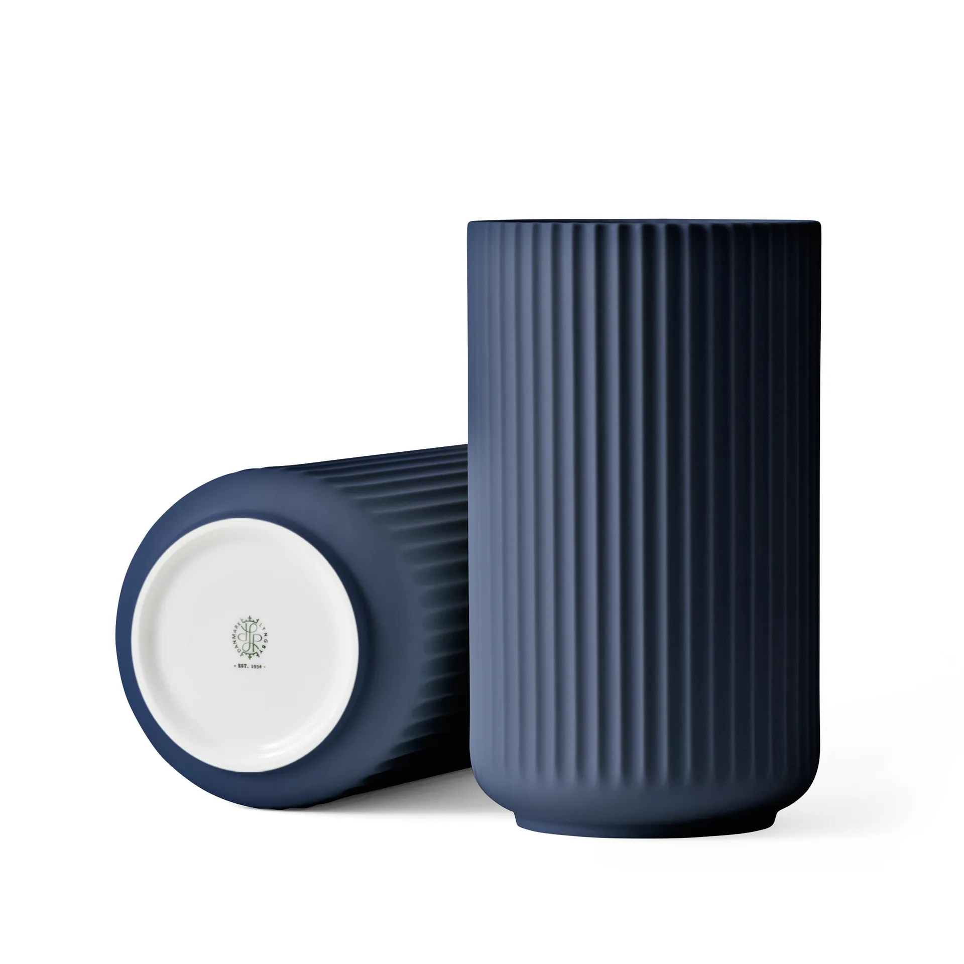 Jarrón Lyngby, azul mate, 25 cm Lyngby Porcelæn