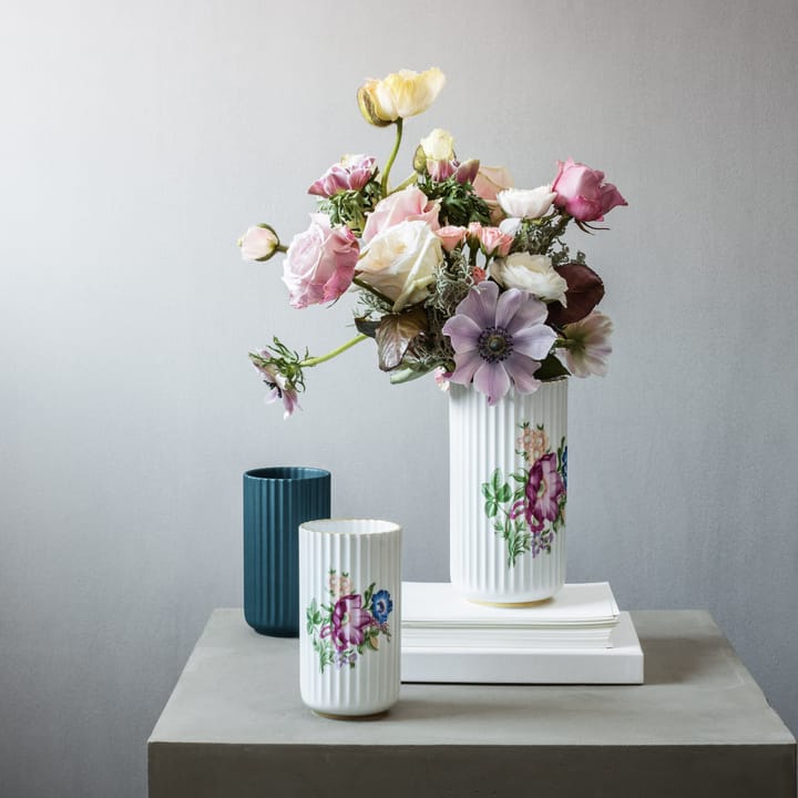 Jarrón Lyngby con decoración floral - 15 cm - Lyngby Porcelæn
