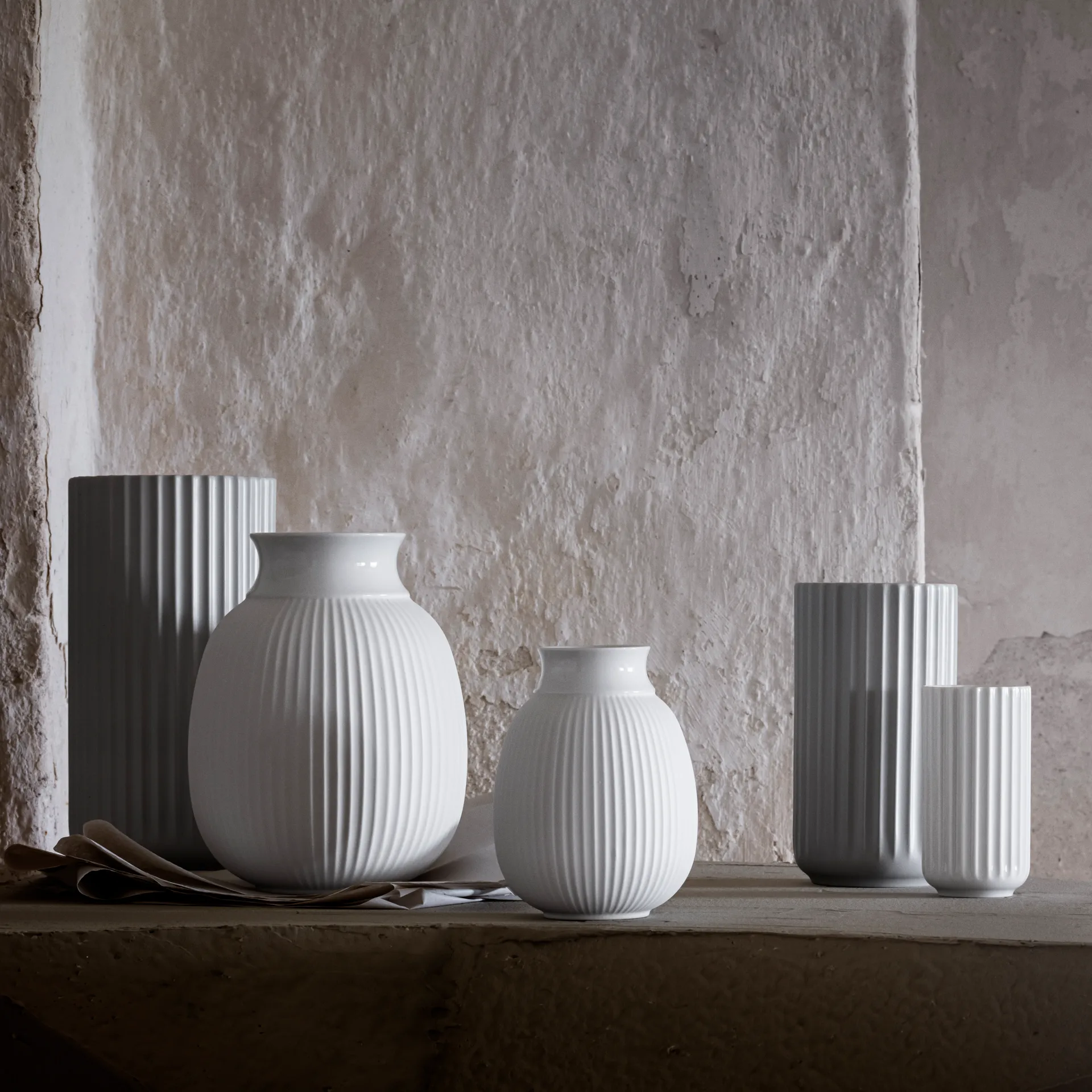 Jarrón Lyngby Curve 12 cm, blanco Lyngby Porcelæn