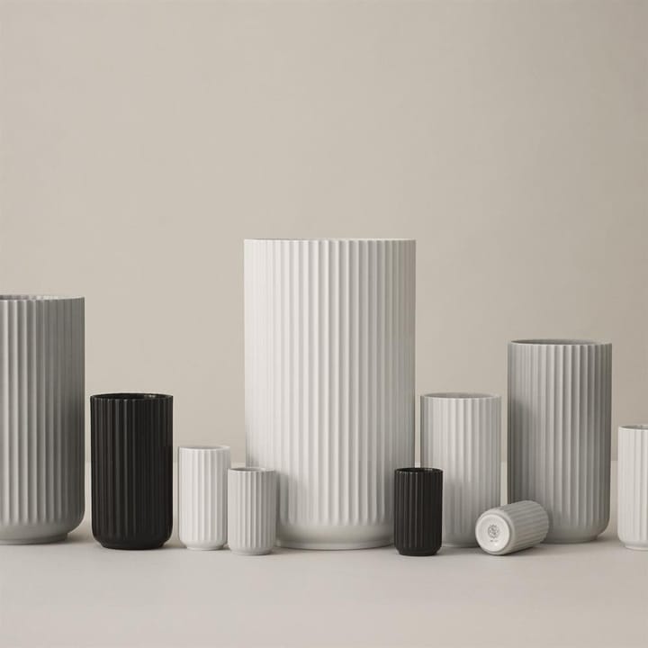 Jarrón Lyngby , negro mate, 12 cm Lyngby Porcelæn