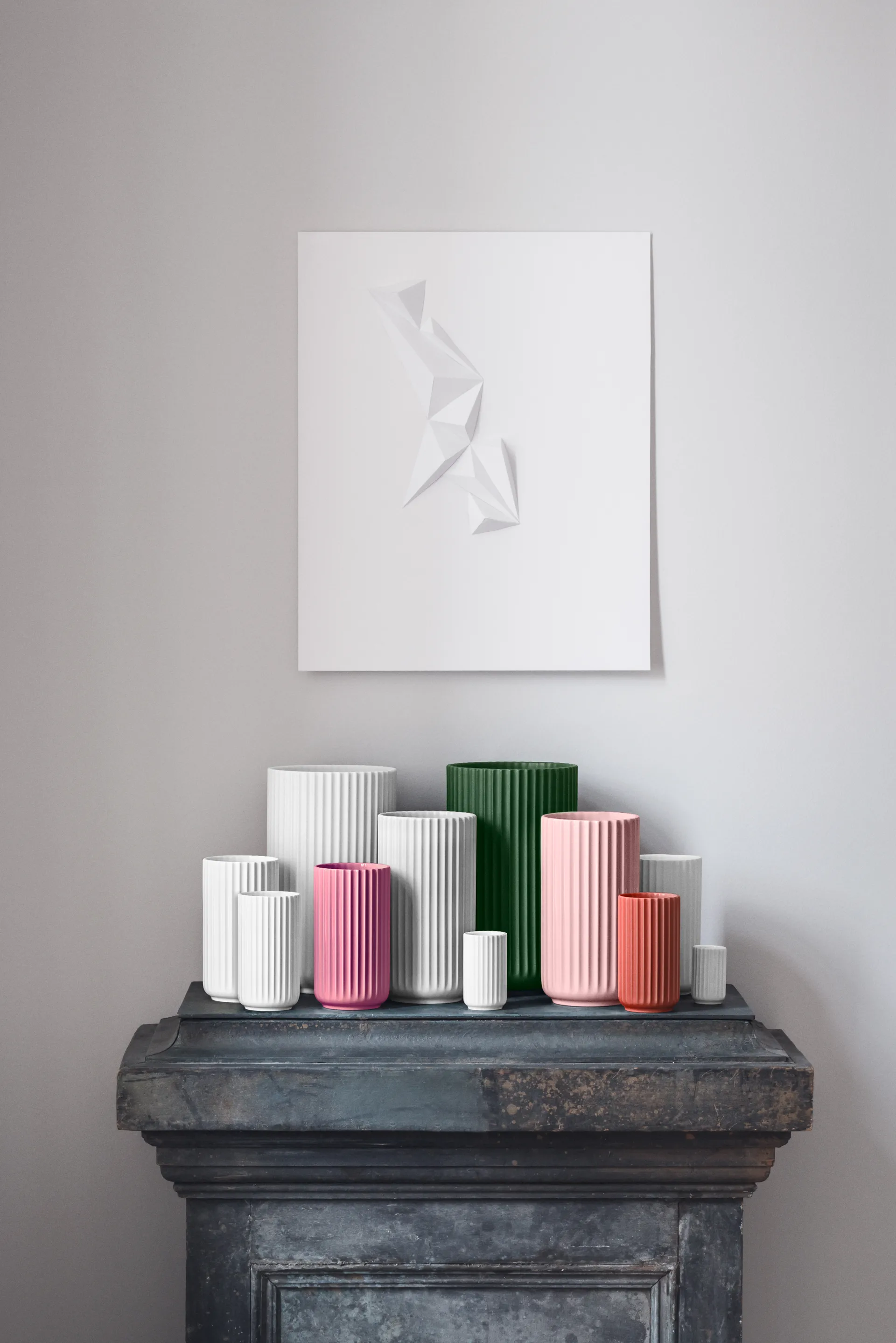 Jarrón Lyngby, Rosa, 25 cm Lyngby Porcelæn